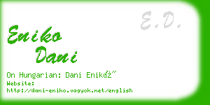 eniko dani business card